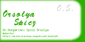 orsolya spicz business card